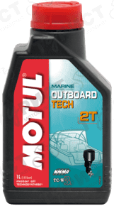 Масло Motul Outboard 2Т 1Л П/синтетика