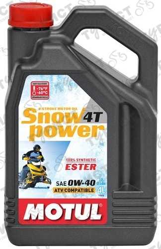 Масло Motul Snowpower 4T 0W40 Синт 4Л
