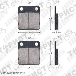 КОЛОДКИ ТОРМ ДИСК LX,RZR,ATV200-500H перед